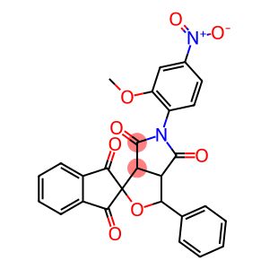 5-(2-methoxy-4-nitrophenyl)-3-phenyl-3a,6a-dihydrospiro[furo[3,4-c]pyrrole-1,2'-indene]-1',3',4,6(3H,5H)-tetrone