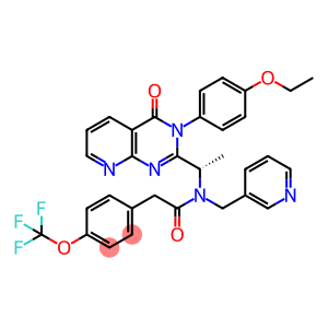 Benzeneacetamide, N-[(1S)-1-[3-(4-ethoxyphenyl)-3,4-dihydro-4-oxopyrido[2,3-d]pyrimidin-2-yl]ethyl]-N-(3-pyridinylmethyl)-4-(trifluoromethoxy)-