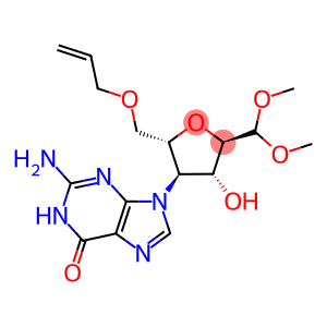 4-(2-AMINO-1,6-DIHYDRO-6-OXO-9H-PURIN-9-YL)-2,5-ANHYDRO-4-DEOXY-6-O-2-PROPENYL-1-(DIMETHYL ACETAL)-L-MANNOSE