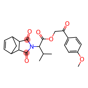 2-(4-methoxyphenyl)-2-oxoethyl 2-(3,5-dioxo-4-azatricyclo[5.2.1.0~2,6~]dec-8-en-4-yl)-3-methylbutanoate