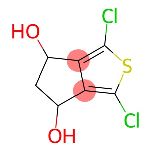 4H-Cyclopenta[c]thiophene-4,6-diol, 1,3-dichloro-5,6-dihydro- (9CI)