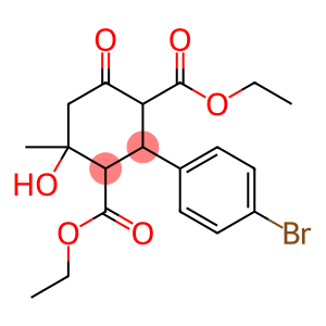 diethyl 2-(4-bromophenyl)-4-hydroxy-4-methyl-6-oxocyclohexane-1,3-dicarboxylate