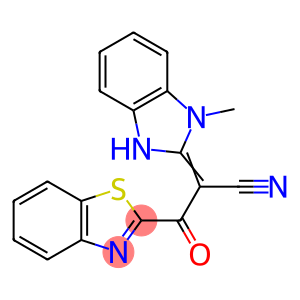 2-Benzothiazolepropanenitrile, α-(1,3-dihydro-1-methyl-2H-benzimidazol-2-ylidene)-β-oxo-