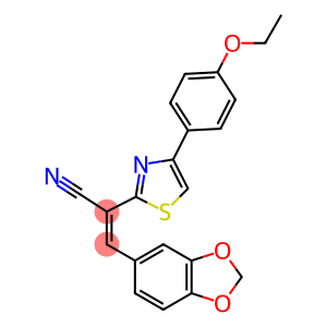 (Z)-3-(benzo[d][1,3]dioxol-5-yl)-2-(4-(4-ethoxyphenyl)thiazol-2-yl)acrylonitrile