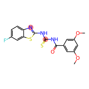 N-(3,5-dimethoxybenzoyl)-N'-(6-fluoro-1,3-benzothiazol-2-yl)thiourea