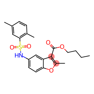 butyl 5-{[(2,5-dimethylphenyl)sulfonyl]amino}-2-methyl-1-benzofuran-3-carboxylate