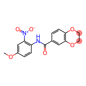 1,4-Benzodioxin-6-carboxamide, 2,3-dihydro-N-(4-methoxy-2-nitrophenyl)-