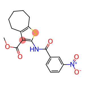 methyl 2-({3-nitrobenzoyl}amino)-5,6,7,8-tetrahydro-4H-cyclohepta[b]thiophene-3-carboxylate