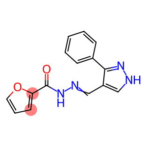 2-Furancarboxylic acid, 2-[(3-phenyl-1H-pyrazol-4-yl)methylene]hydrazide