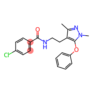 4-CHLORO-N-[2-(1,3-DIMETHYL-5-PHENOXY-1H-PYRAZOL-4-YL)ETHYL]BENZENECARBOXAMIDE