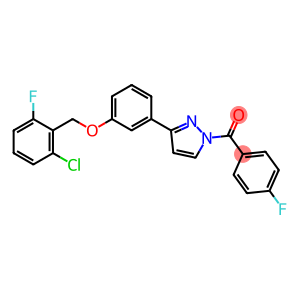(3-(3-[(2-CHLORO-6-FLUOROBENZYL)OXY]PHENYL)-1H-PYRAZOL-1-YL)(4-FLUOROPHENYL)METHANONE