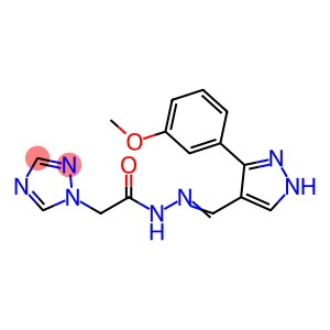 N'-((E)-[3-(3-METHOXYPHENYL)-1H-PYRAZOL-4-YL]METHYLIDENE)-2-(1H-1,2,4-TRIAZOL-1-YL)ACETOHYDRAZIDE