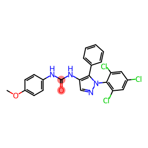 1-(4-methoxyphenyl)-3-[5-phenyl-1-(2,4,6-trichlorophenyl)-1H-pyrazol-4-yl]urea