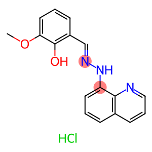 8-(2-[(E)-(2-HYDROXY-3-METHOXYPHENYL)METHYLIDENE]HYDRAZINO)QUINOLINIUM CHLORIDE