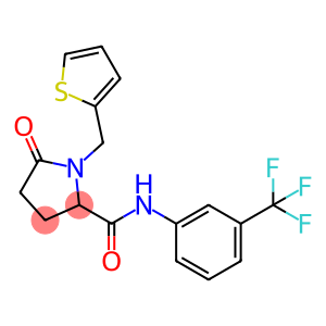 5-OXO-1-(2-THIENYLMETHYL)-N-[3-(TRIFLUOROMETHYL)PHENYL]-2-PYRROLIDINECARBOXAMIDE