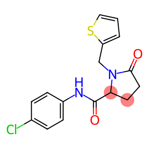 2-Pyrrolidinecarboxamide, N-(4-chlorophenyl)-5-oxo-1-(2-thienylmethyl)-