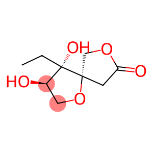 1,7-Dioxaspiro[4.4]nonan-8-one,4-ethyl-3,4-dihydroxy-,(3R,4S,5S)-(9CI)