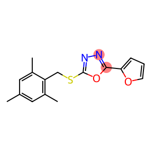 1,3,4-Oxadiazole, 2-(2-furanyl)-5-[[(2,4,6-trimethylphenyl)methyl]thio]-