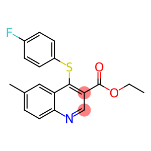ETHYL 4-[(4-FLUOROPHENYL)SULFANYL]-6-METHYL-3-QUINOLINECARBOXYLATE