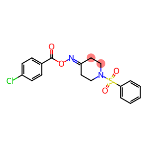 4-([(4-CHLOROBENZOYL)OXY]IMINO)-1-(PHENYLSULFONYL)PIPERIDINE