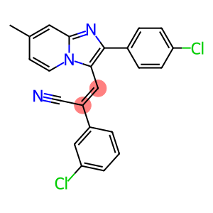 (Z)-2-(3-CHLOROPHENYL)-3-[2-(4-CHLOROPHENYL)-7-METHYLIMIDAZO[1,2-A]PYRIDIN-3-YL]-2-PROPENENITRILE
