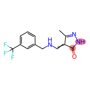 5-METHYL-4-(([3-(TRIFLUOROMETHYL)BENZYL]AMINO)METHYLENE)-2,4-DIHYDRO-3H-PYRAZOL-3-ONE
