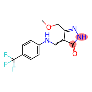 5-(METHOXYMETHYL)-4-([4-(TRIFLUOROMETHYL)ANILINO]METHYLENE)-2,4-DIHYDRO-3H-PYRAZOL-3-ONE