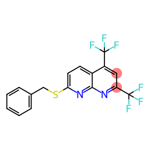 BENZYL 5,7-BIS(TRIFLUOROMETHYL)[1,8]NAPHTHYRIDIN-2-YL SULFIDE