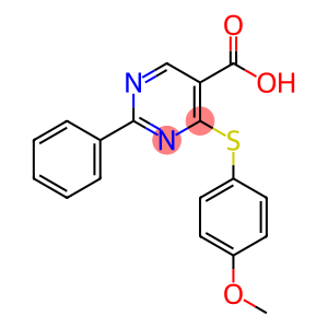 4-[(4-METHOXYPHENYL)SULFANYL]-2-PHENYL-5-PYRIMIDINECARBOXYLIC ACID