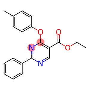 ETHYL 4-(4-METHYLPHENOXY)-2-PHENYL-5-PYRIMIDINECARBOXYLATE