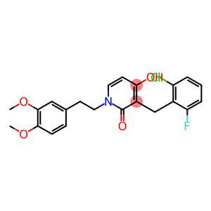 3-(2-CHLORO-6-FLUOROBENZYL)-1-(3,4-DIMETHOXYPHENETHYL)-4-HYDROXY-2(1H)-PYRIDINONE