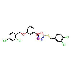 1,3,4-Oxadiazole, 2-[3-[(2,4-dichlorophenyl)methoxy]phenyl]-5-[[(3,4-dichlorophenyl)methyl]thio]-