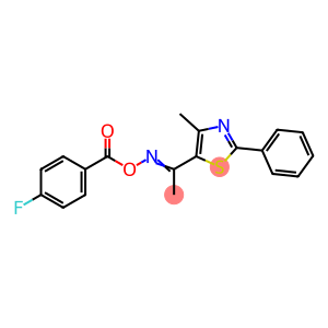 5-([(4-FLUOROBENZOYL)OXY]ETHANIMIDOYL)-4-METHYL-2-PHENYL-1,3-THIAZOLE