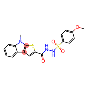 4-METHOXY-N'-[(8-METHYL-8H-THIENO[2,3-B]INDOL-2-YL)CARBONYL]BENZENESULFONOHYDRAZIDE