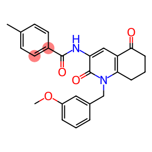 N-[1-(3-METHOXYBENZYL)-2,5-DIOXO-1,2,5,6,7,8-HEXAHYDRO-3-QUINOLINYL]-4-METHYLBENZENECARBOXAMIDE