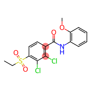 2,3-dichloro-4-(ethanesulfonyl)-N-(2-methoxyphenyl)benzamide