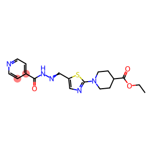 ETHYL 1-(5-([(E)-2-ISONICOTINOYLHYDRAZONO]METHYL)-1,3-THIAZOL-2-YL)-4-PIPERIDINECARBOXYLATE