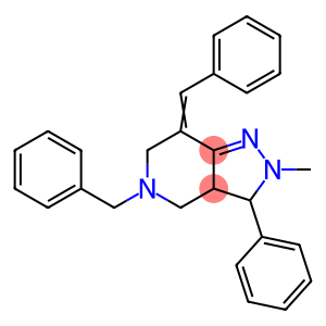 5-BENZYL-2-METHYL-3-PHENYL-7-[(E)-PHENYLMETHYLIDENE]-3,3A,4,5,6,7-HEXAHYDRO-2H-PYRAZOLO[4,3-C]PYRIDINE