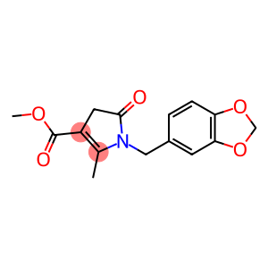 1H-Pyrrole-3-carboxylic acid, 1-(1,3-benzodioxol-5-ylmethyl)-4,5-dihydro-2-methyl-5-oxo-, methyl ester