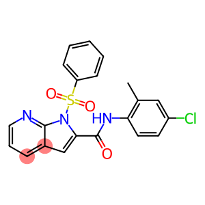 N-(4-CHLORO-2-METHYLPHENYL)-1-(PHENYLSULFONYL)-1H-PYRROLO[2,3-B]PYRIDINE-2-CARBOXAMIDE