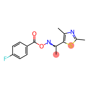 5-([(4-FLUOROBENZOYL)OXY]ETHANIMIDOYL)-2,4-DIMETHYL-1,3-THIAZOLE