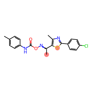 2-(4-CHLOROPHENYL)-4-METHYL-5-([(4-TOLUIDINOCARBONYL)OXY]ETHANIMIDOYL)-1,3-THIAZOLE