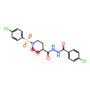 4-CHLORO-N'-((1-[(4-CHLOROPHENYL)SULFONYL]-4-PIPERIDINYL)CARBONYL)BENZENECARBOHYDRAZIDE