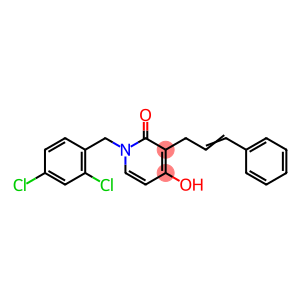 2(1H)-Pyridinone, 1-[(2,4-dichlorophenyl)methyl]-4-hydroxy-3-(3-phenyl-2-propen-1-yl)-