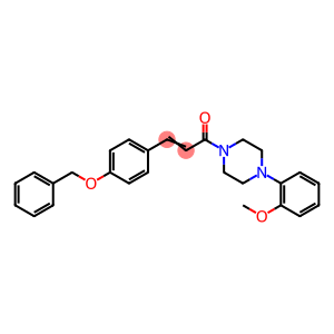 (E)-3-[4-(BENZYLOXY)PHENYL]-1-[4-(2-METHOXYPHENYL)PIPERAZINO]-2-PROPEN-1-ONE