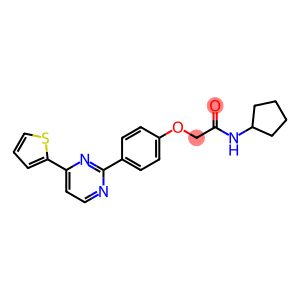 N-CYCLOPENTYL-2-(4-[4-(2-THIENYL)-2-PYRIMIDINYL]PHENOXY)ACETAMIDE