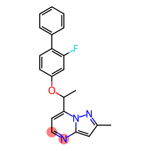 2-FLUORO[1,1'-BIPHENYL]-4-YL 1-(2-METHYLPYRAZOLO[1,5-A]PYRIMIDIN-7-YL)ETHYL ETHER