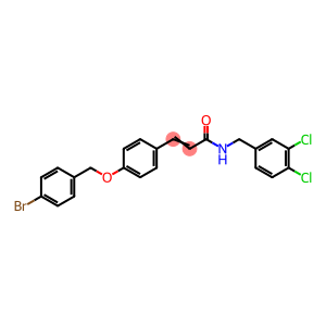 (2E)-3-{4-[(4-bromophenyl)methoxy]phenyl}-N-[(3,4-dichlorophenyl)methyl]prop-2-enamide