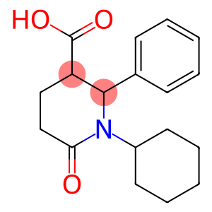 1-CYCLOHEXYL-6-OXO-2-PHENYL-3-PIPERIDINECARBOXYLIC ACID