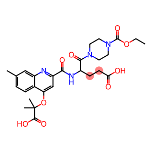 5-(4-ethoxycarbonylpiperazin-1-yl)-4-[[4-(1-hydroxy-2-methyl-1-oxopropan-2-yl)oxy-7-methylquinoline-2-carbonyl]amino]-5-oxopentanoic acid